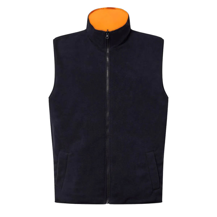 WorkCraft WW9021 Victorian Rail Hi Vis Taped Vest View 3