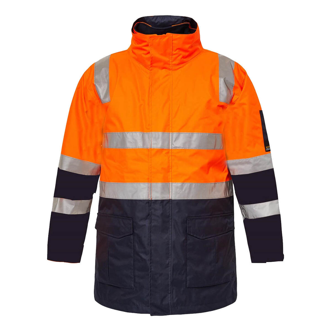 WorkCraft WW9032 Hi Vis 6 in 1 Jacket With Tape Orange/Navy View 1