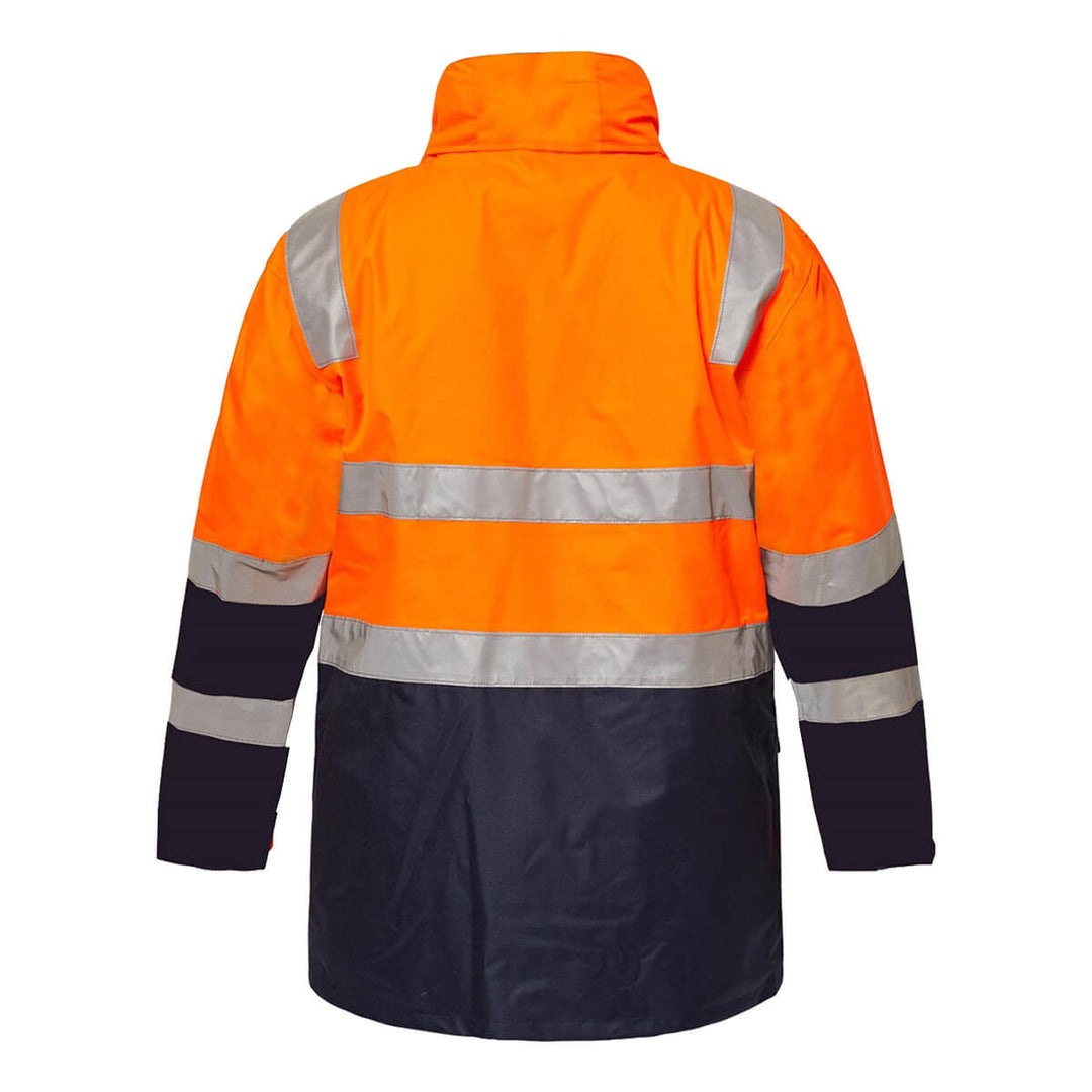 WorkCraft WW9032 Hi Vis 6 in 1 Jacket With Tape Orange/Navy View 2
