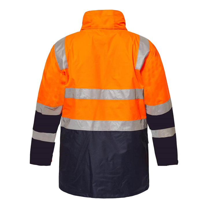WorkCraft WW9032 Hi Vis 6 in 1 Jacket With Tape Orange/Navy View 2