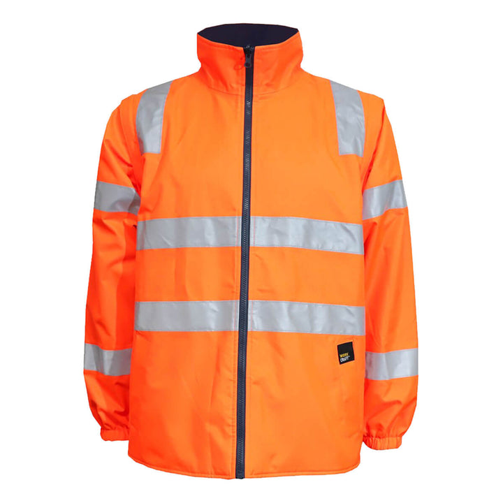 WorkCraft WW9032 Hi Vis 6 in 1 Jacket With Tape Orange/Navy View 4