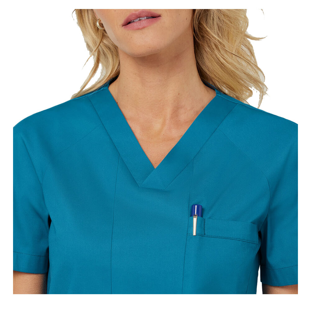 NNT Carl Next-Gen Antibacterial Unisex Scrub Top Close Up Top