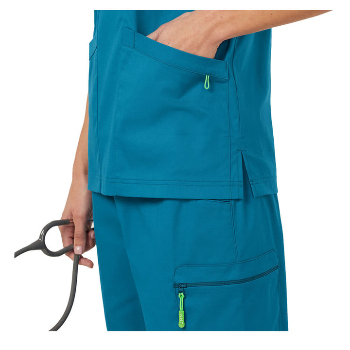 NNT Carl Next-Gen Antibacterial Unisex Scrub Top Close Up Bottom