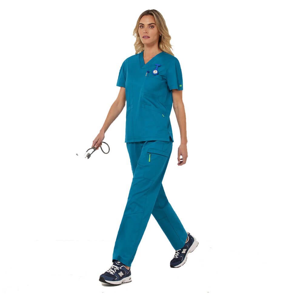 NNT Rontgen Next-Gen Antibacterial Unisex Scrub Pant Teal Female