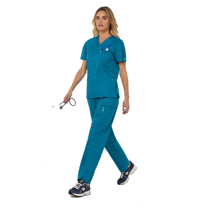 NNT Rontgen Next-Gen Antibacterial Unisex Scrub Pant Teal Female