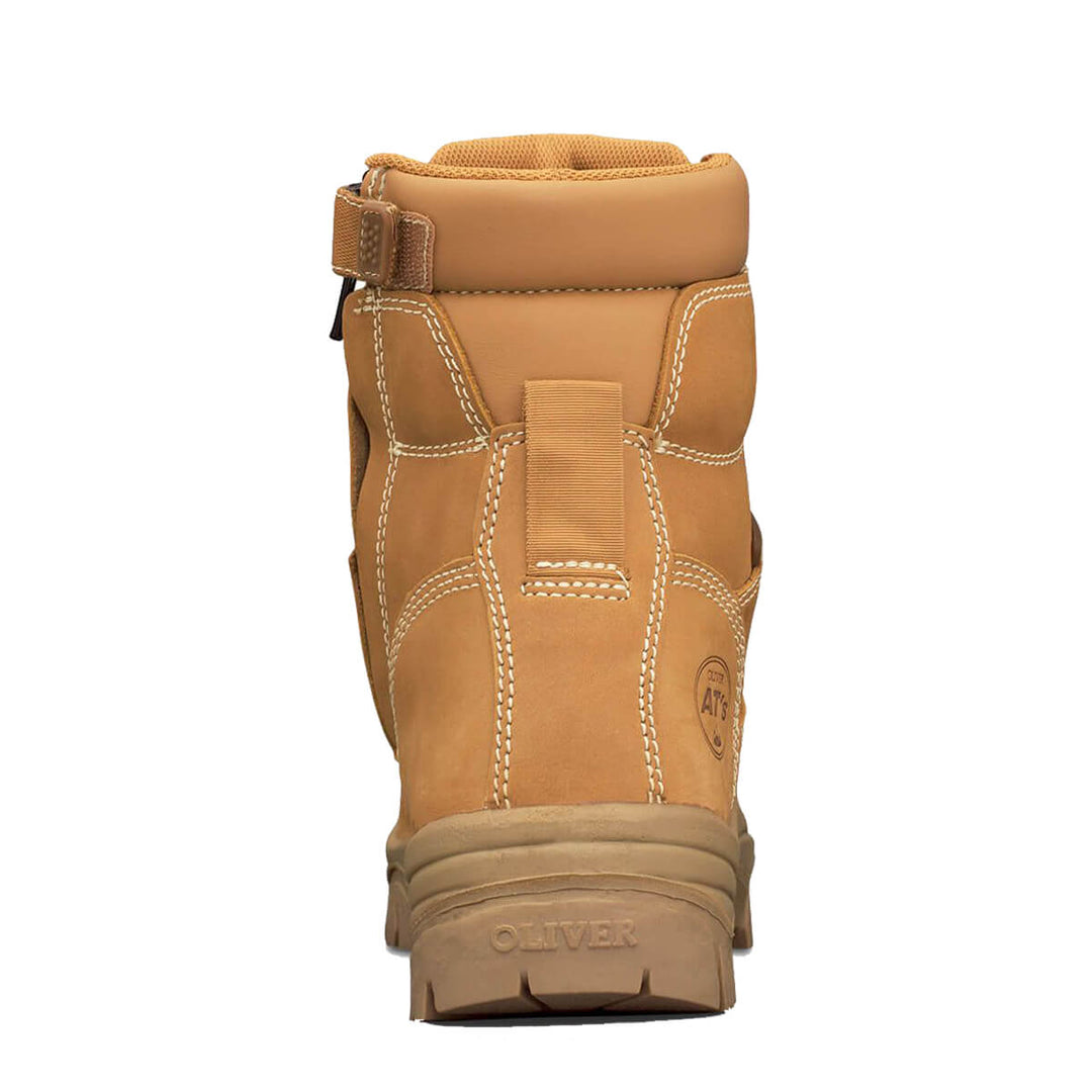 Oliver AT 45-632Z Lace Up Zip Side Composite Cap Boots Wheat