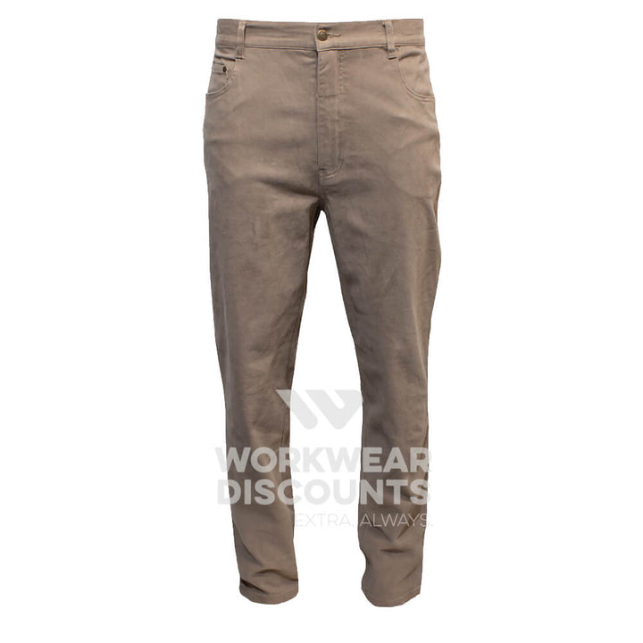 Pilgrim 1150 Mens 5 Pocket Western Moleskin Jean Acorn Front