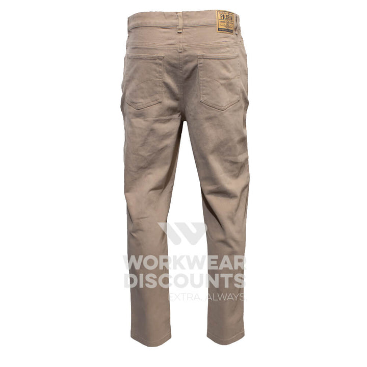 Pilgrim 1150 Mens 5 Pocket Western Moleskin Jean Bone Back