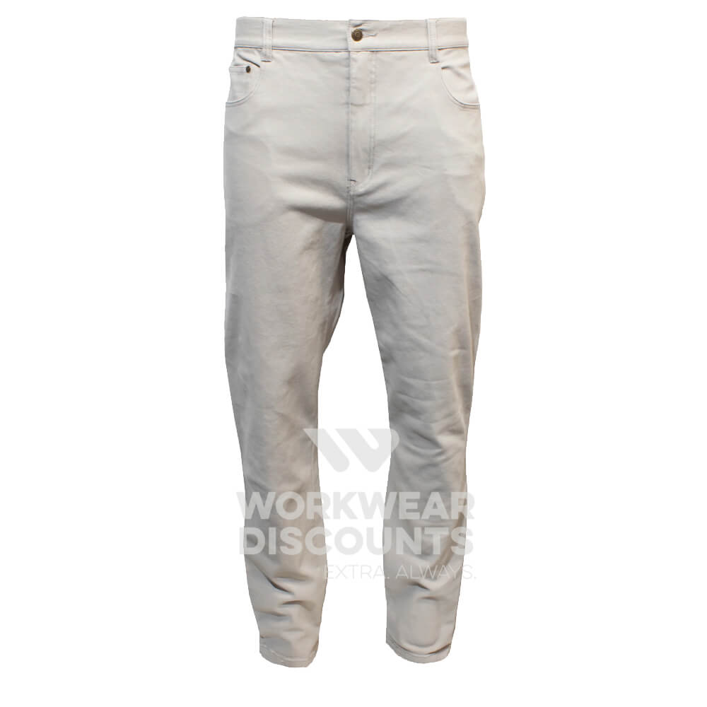 Pilgrim 1150 Mens 5 Pocket Western Moleskin Jean Bone Front