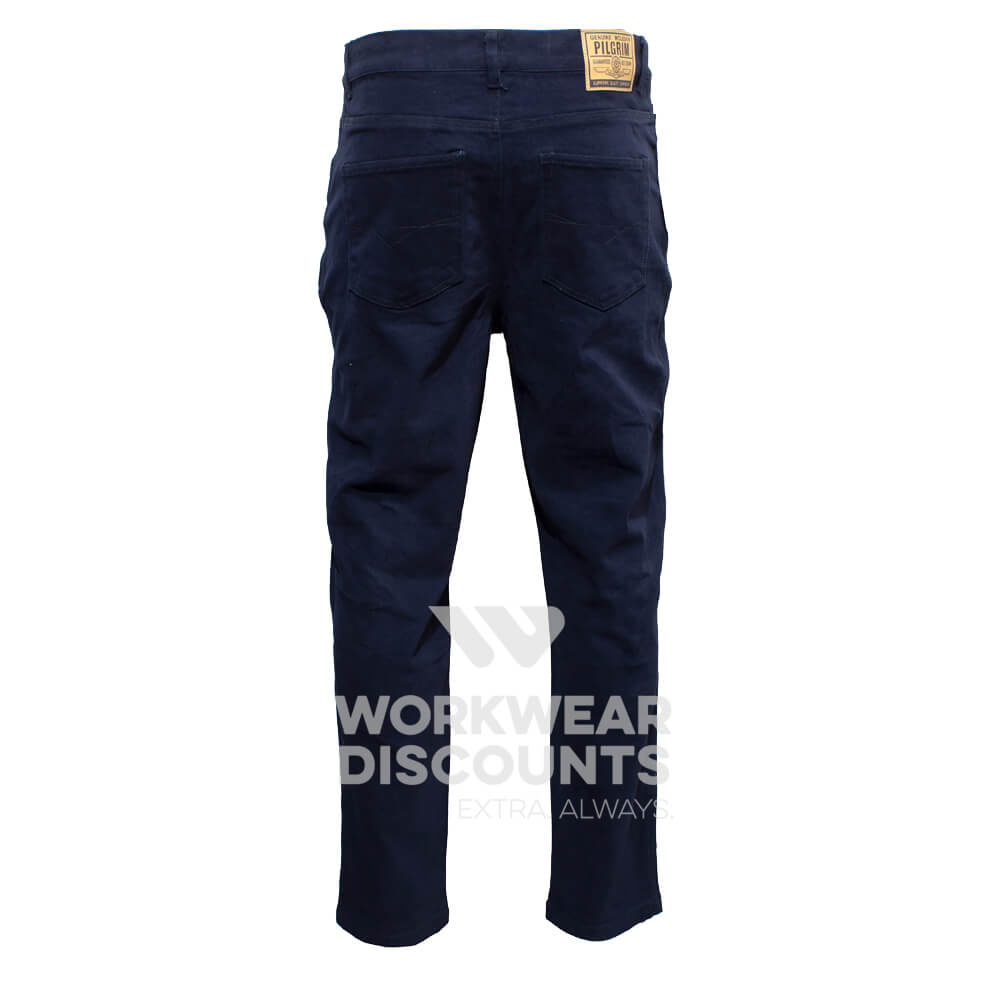 Pilgrim 1150 Mens 5 Pocket Western Moleskin Jean Navy Front