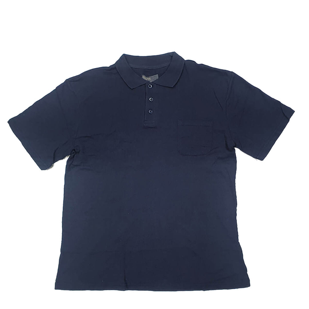 Pilgrim 1402 3 Button Cotton Polo Shirt Navy