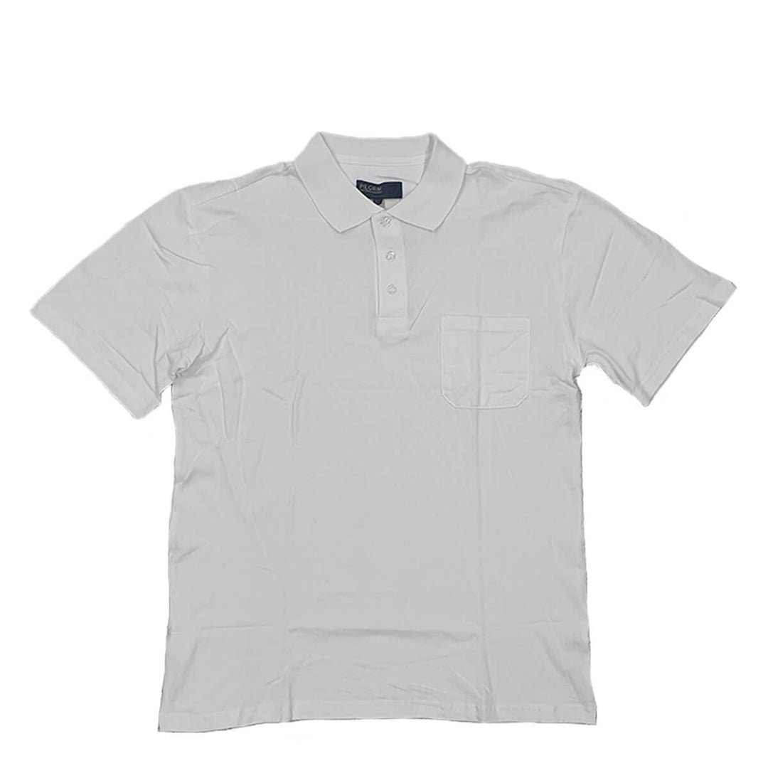 Pilgrim 1402 3 Button Cotton Polo Shirt White