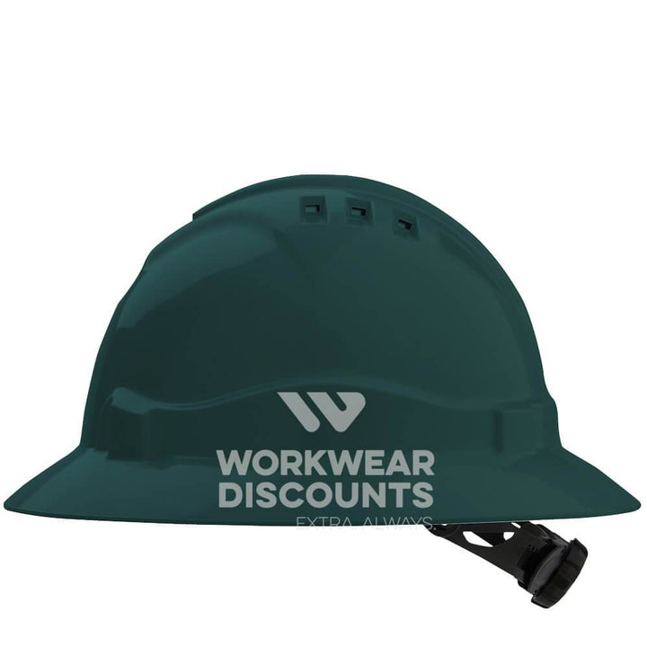 Pro Choice HHV6FB Full Brim Hard Hat Vented Prolock Harness Green