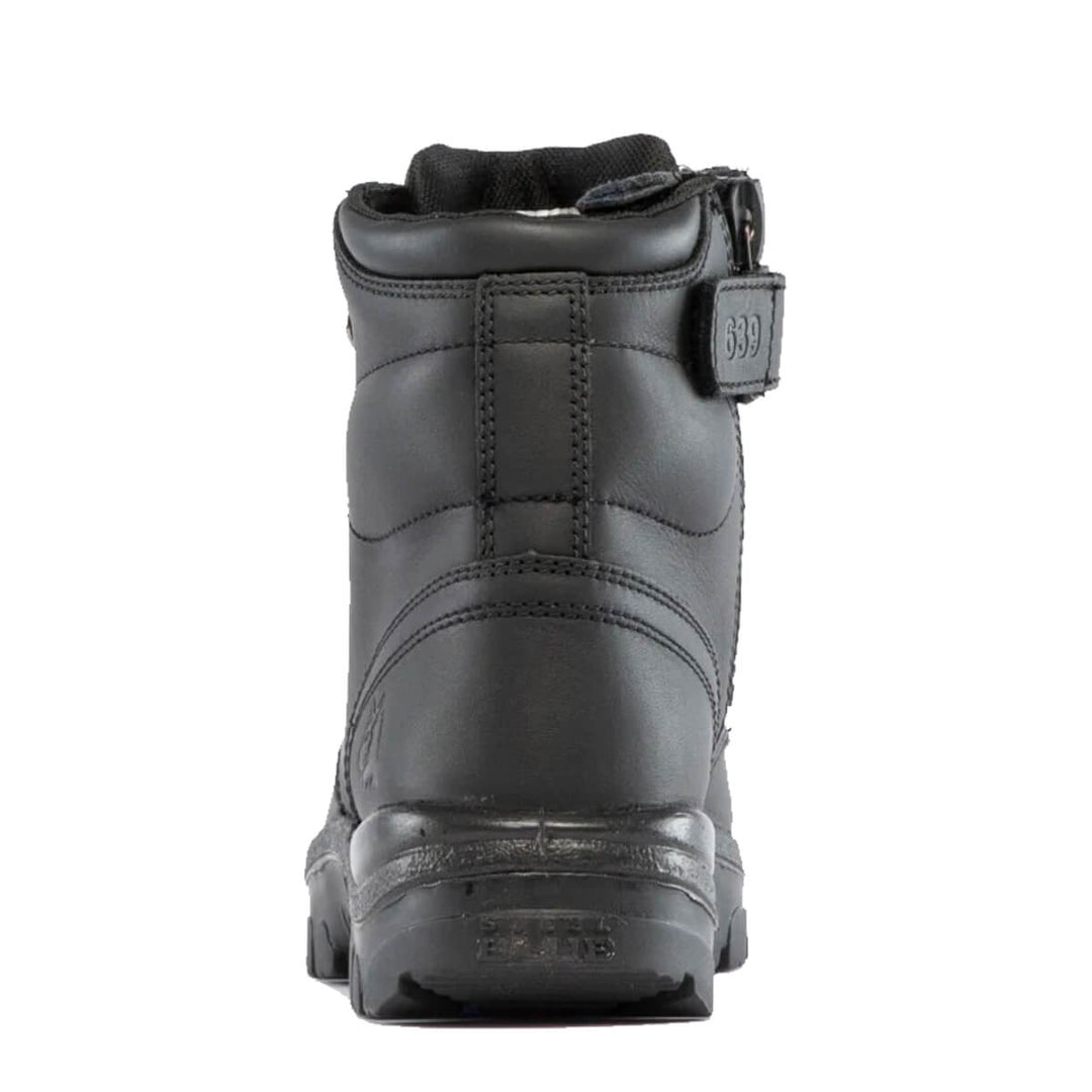 Steel Blue Argyle Waterproof Zip Side Boots Black View 6