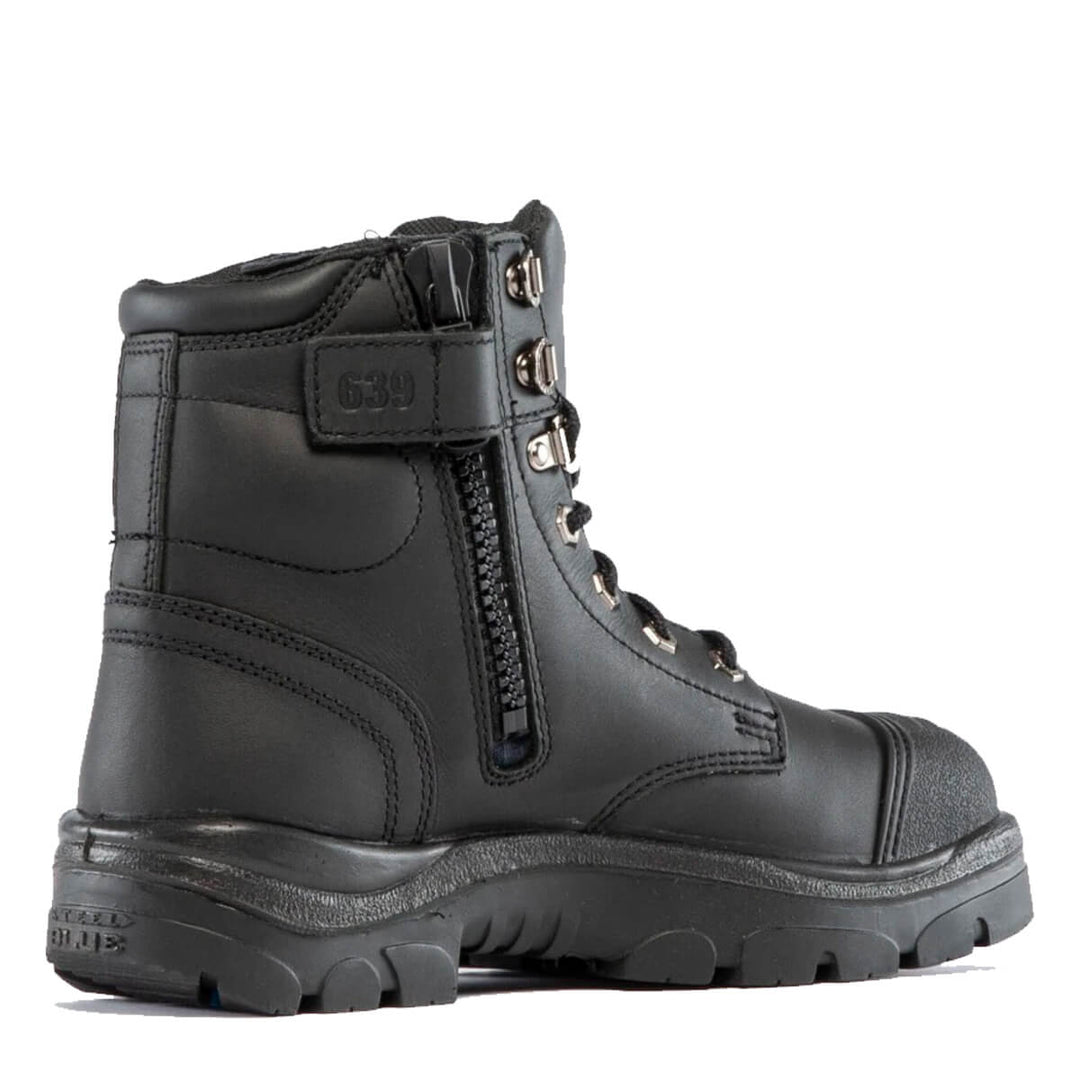 Steel Blue Argyle Waterproof Zip Side Boots Black View 7