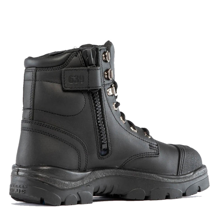 Steel Blue Argyle Waterproof Zip Side Boots Black View 7