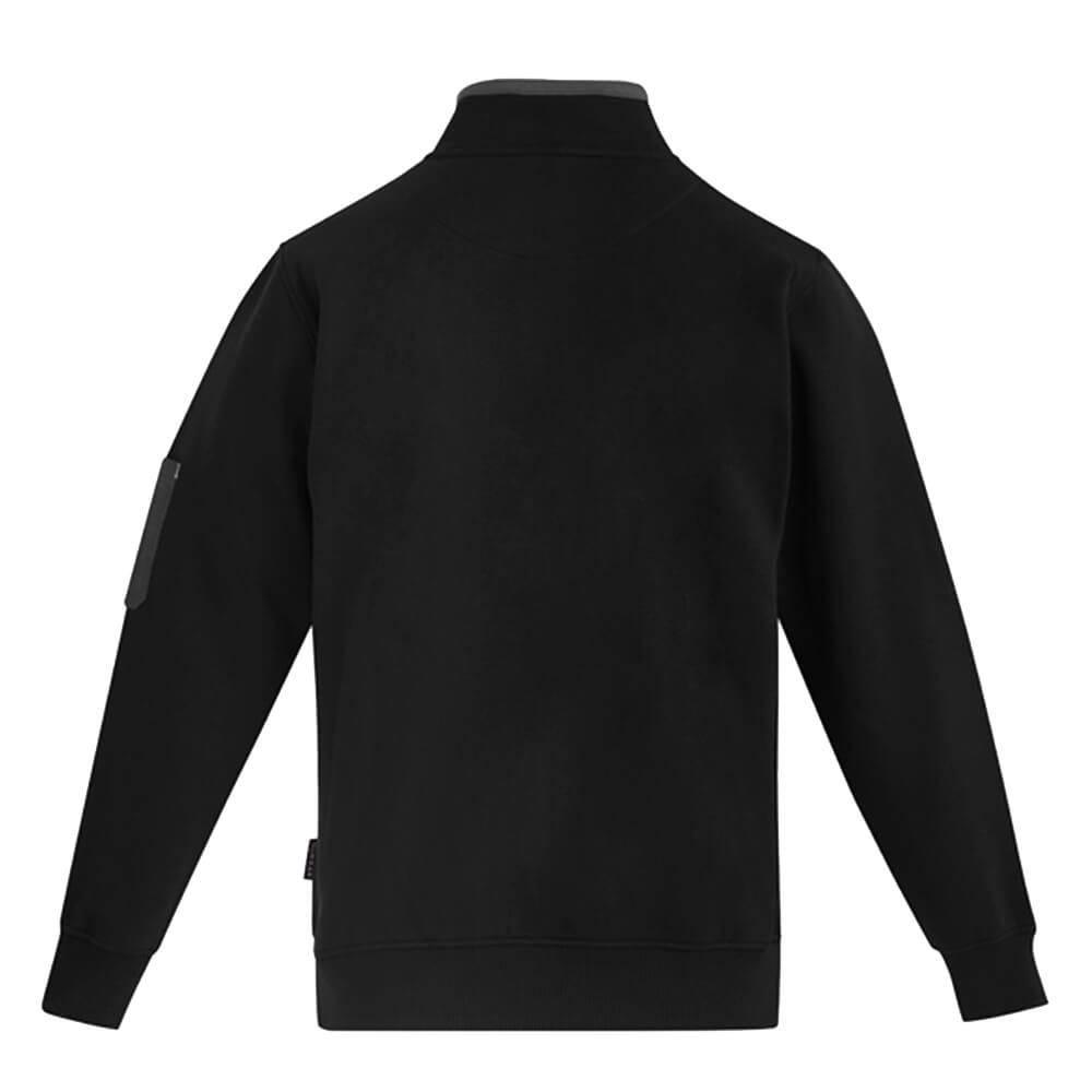 Syzmik ZT366 Unisex 1/4 Zip Brushed Fleece Pullover Black/Charcoal