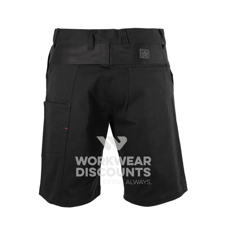 Unit Demolition Mens Cargo Work Shorts Black Back