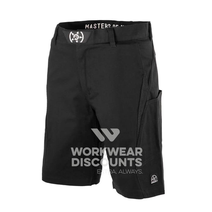 Unit Demolition Mens Cargo Work Shorts Black Angle