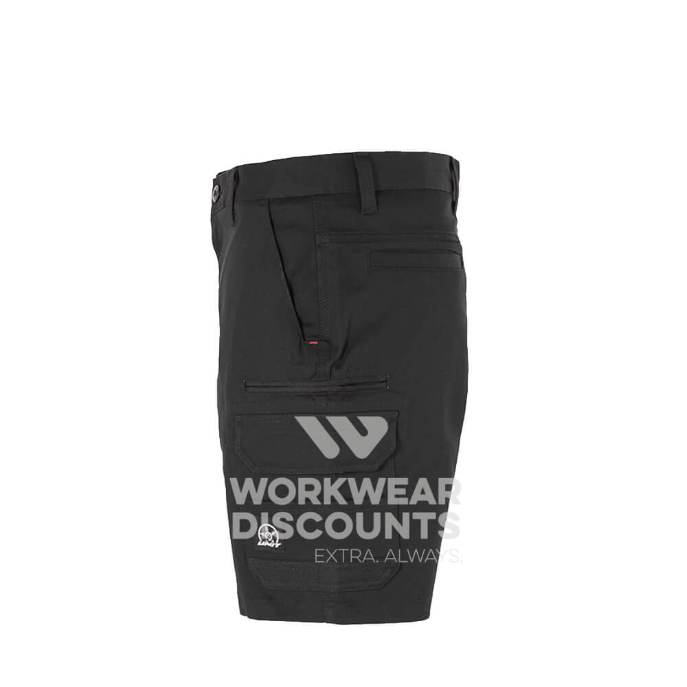 Unit Demolition Mens Cargo Work Shorts Black Side 