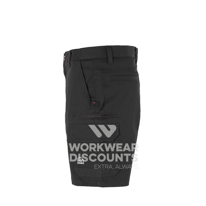 Unit Demolition Mens Cargo Work Shorts Black Side 