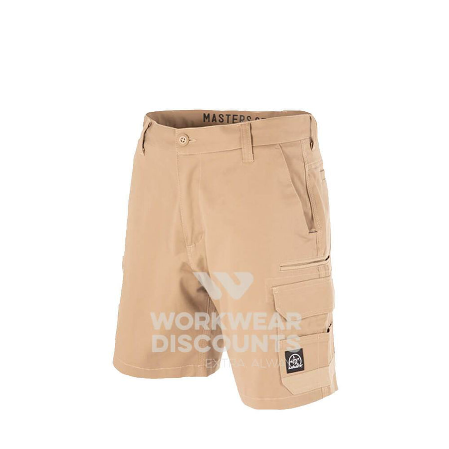 Unit Demolition Mens Cargo Work Shorts Khaki Front 