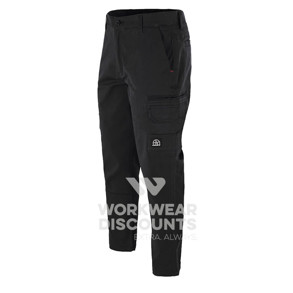 Unit Demolition Mens Cargo Work Pants Black Front 