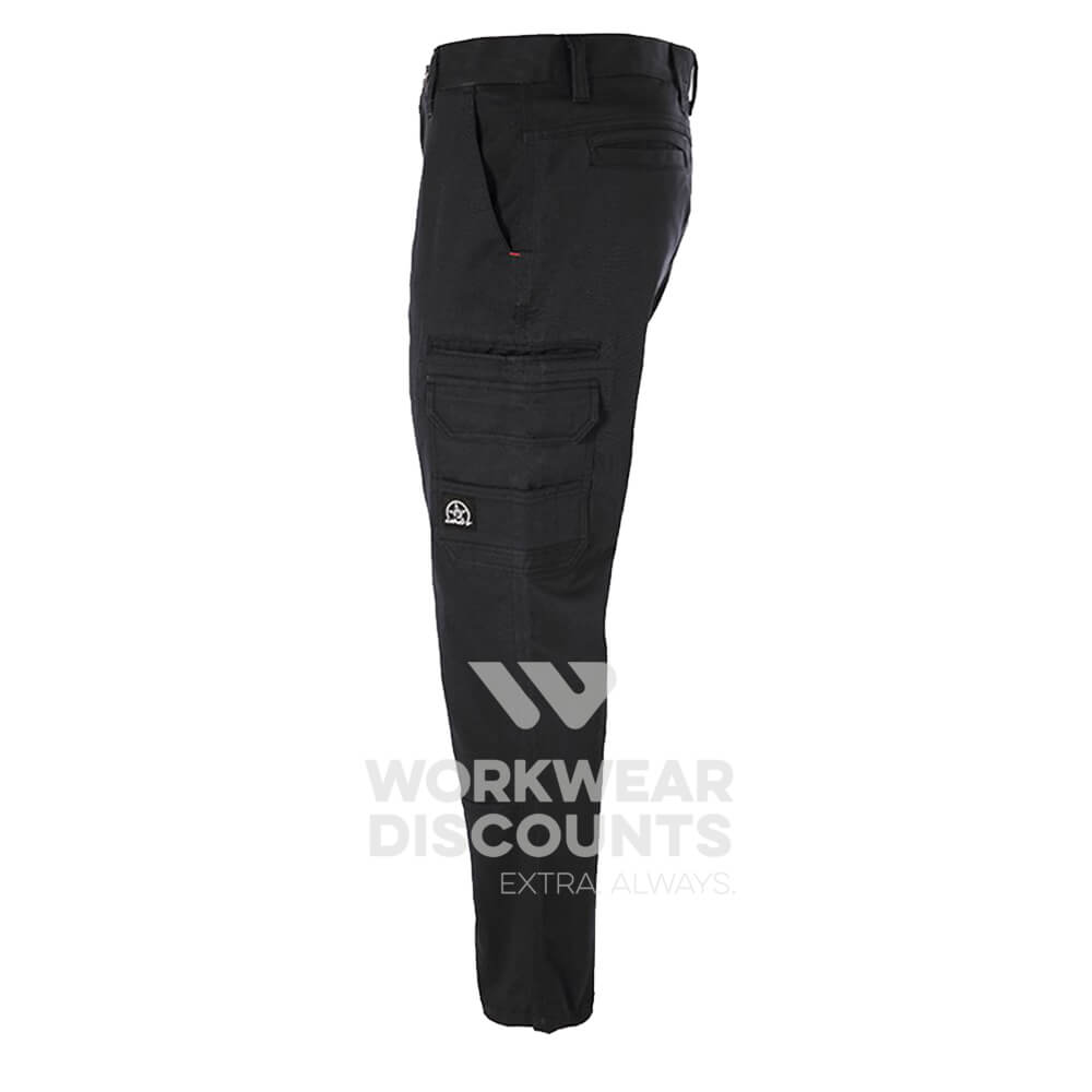 Unit Demolition Mens Cargo Work Pants Black Side 