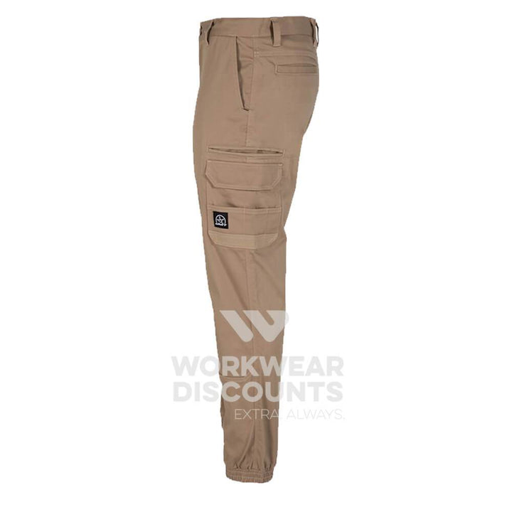 Unit Demolition Mens Cuffed Pants Khaki Side 