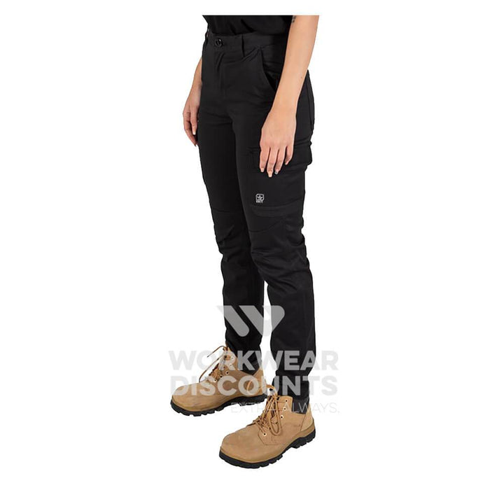 Unit Staple Ladies Cargo Pants Black Side 