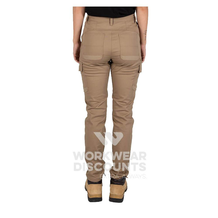 Unit Staple Ladies Cargo Pants Khaki Back 