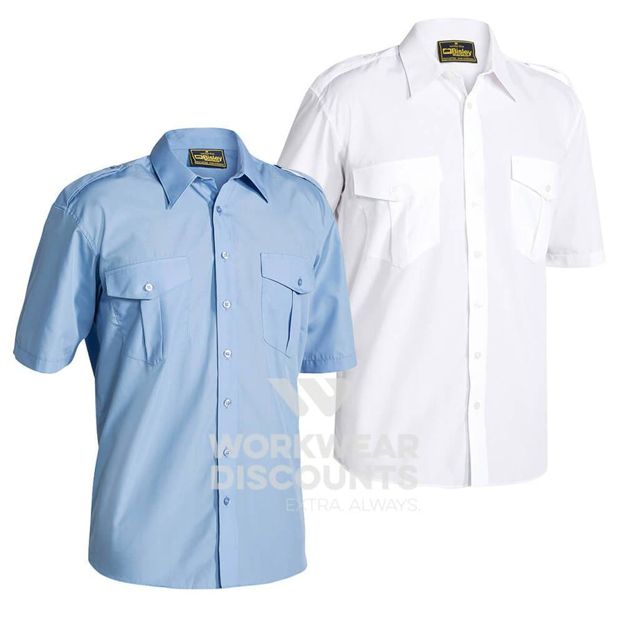 Bisley B71526 Epaulette Shirt Short Sleeve