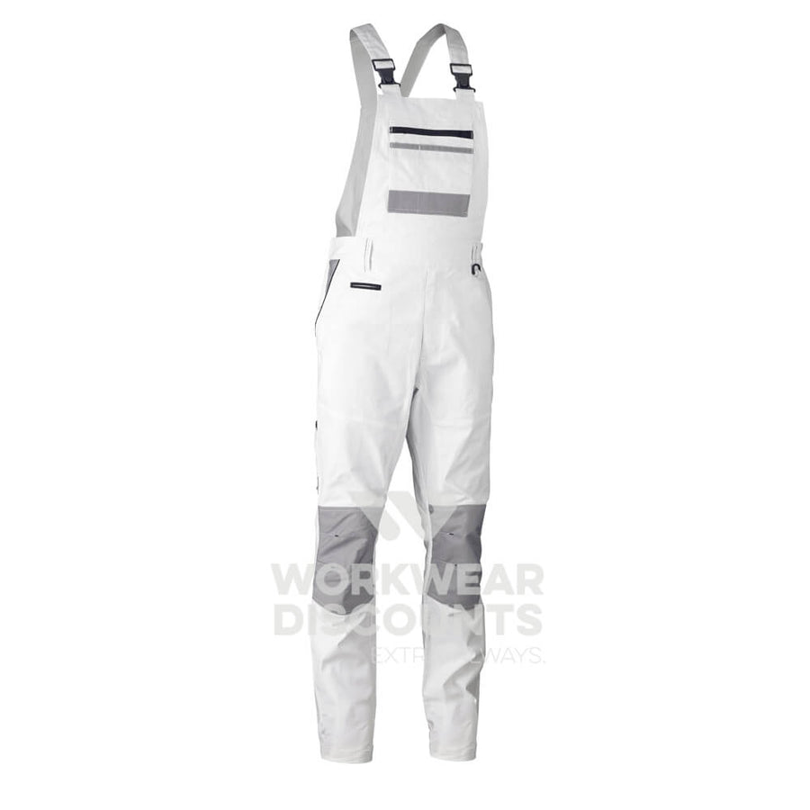 Bisley BAB0422 Painter's Contrast Bib & Brace Overall White Front
