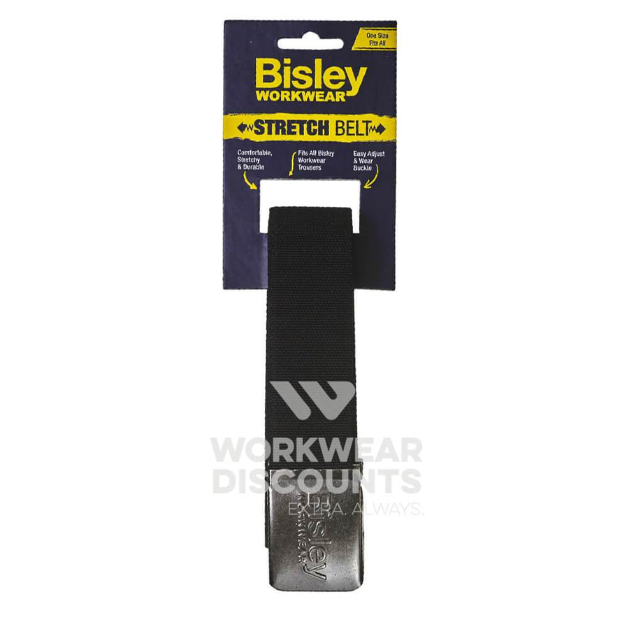 Bisley BB101 Stretch Webbing Belt  Black Front