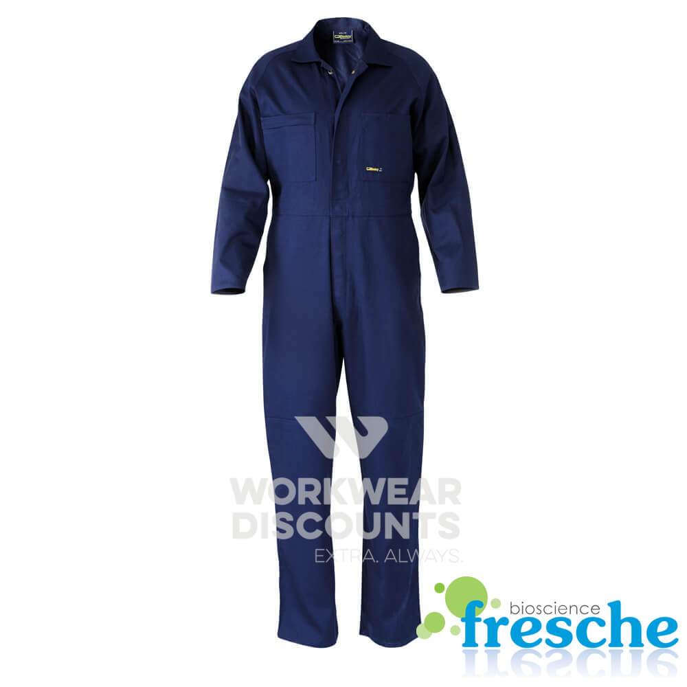 Bisley BC6007 Cotton Drill Coverall Navy Front