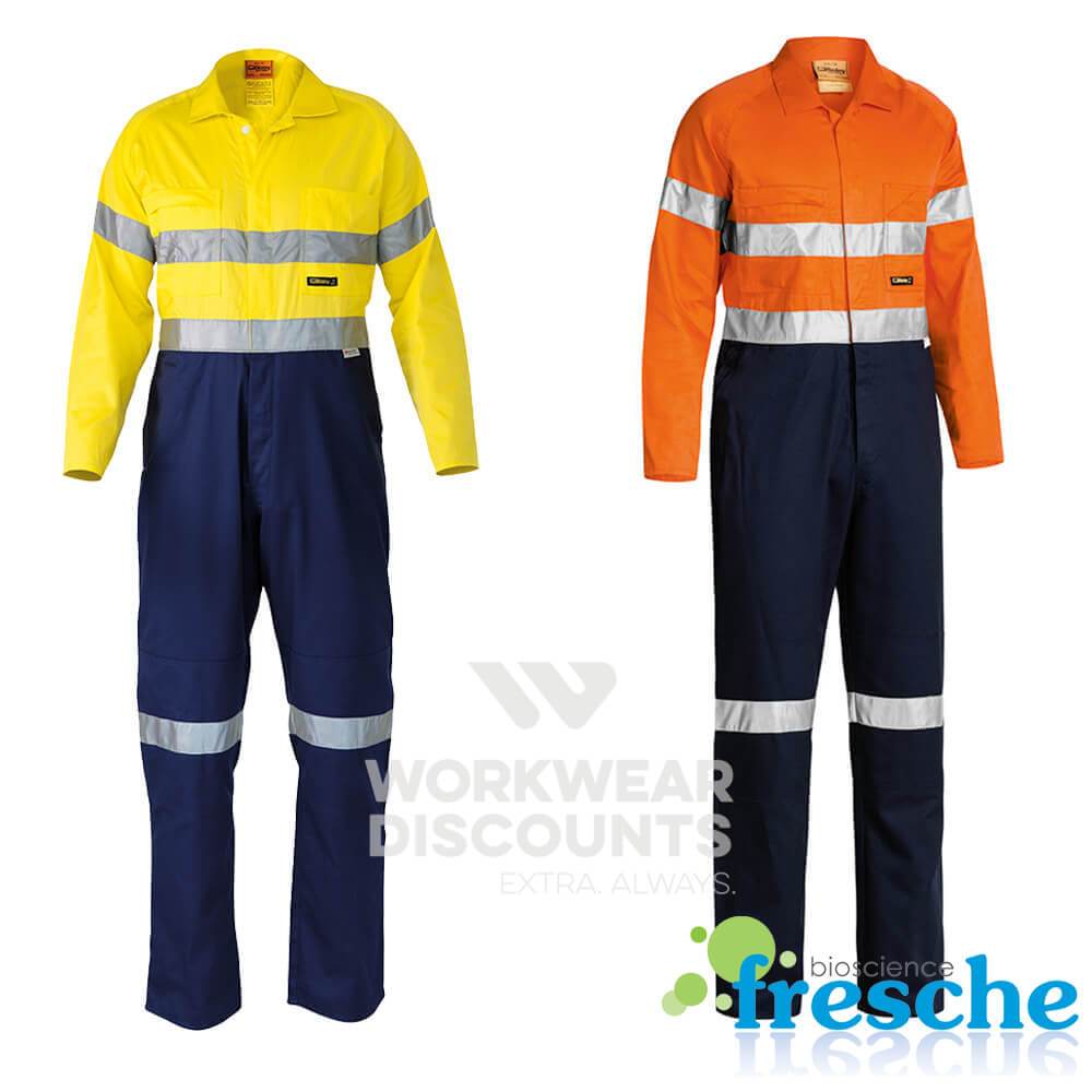 Bisley BC6719TW Hi-Vis Taped Lightweight Cotton Drill Coverall