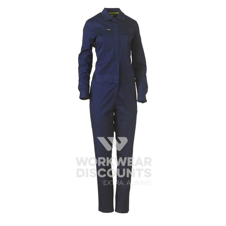 Bisley BCL6065 Womens Cotton Drill Coverall Navy Front