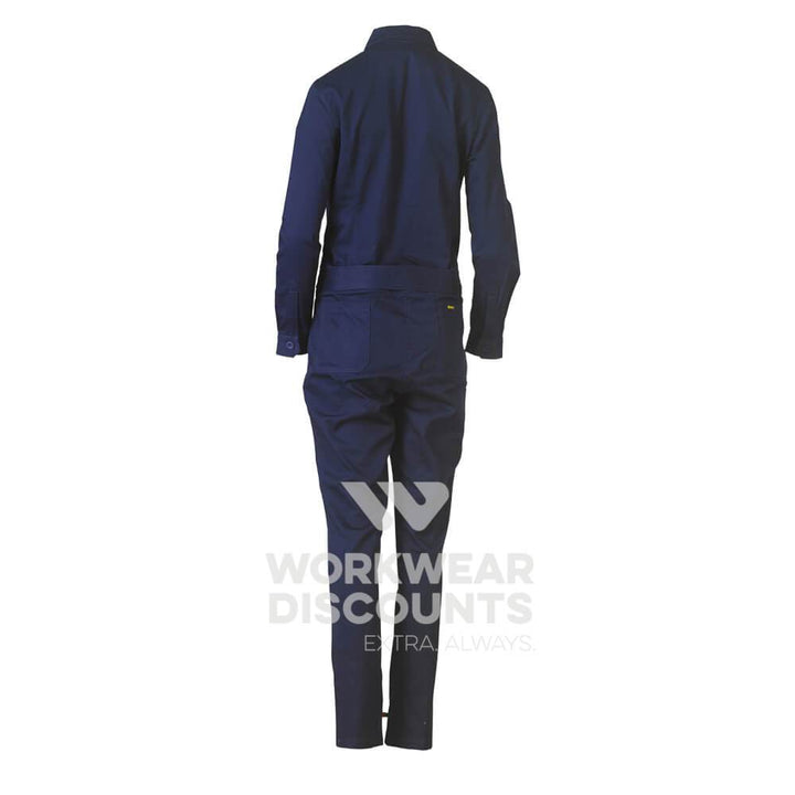 Bisley BCL6065 Womens Cotton Drill Coverall Navy Back