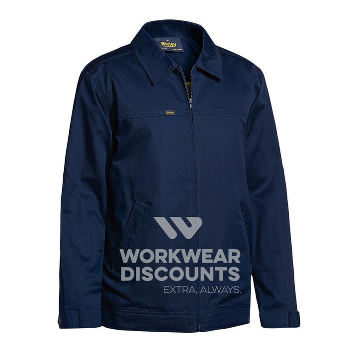 Bisley BJ6916 Cotton Drill Jacket with Liquid Repellent Finish Navy Front