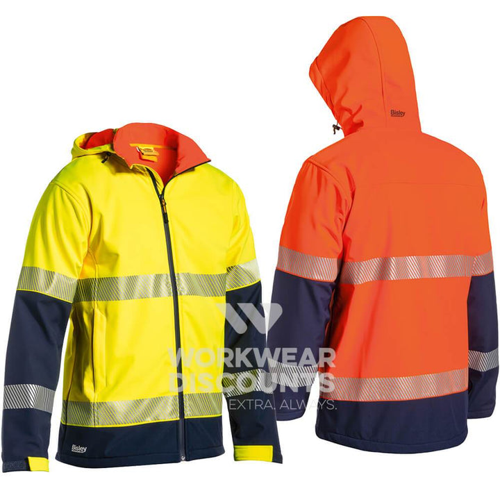 Bisley BJ6934T Taped Two Tone Hi Vis Ripstop Soft Shell Jacket