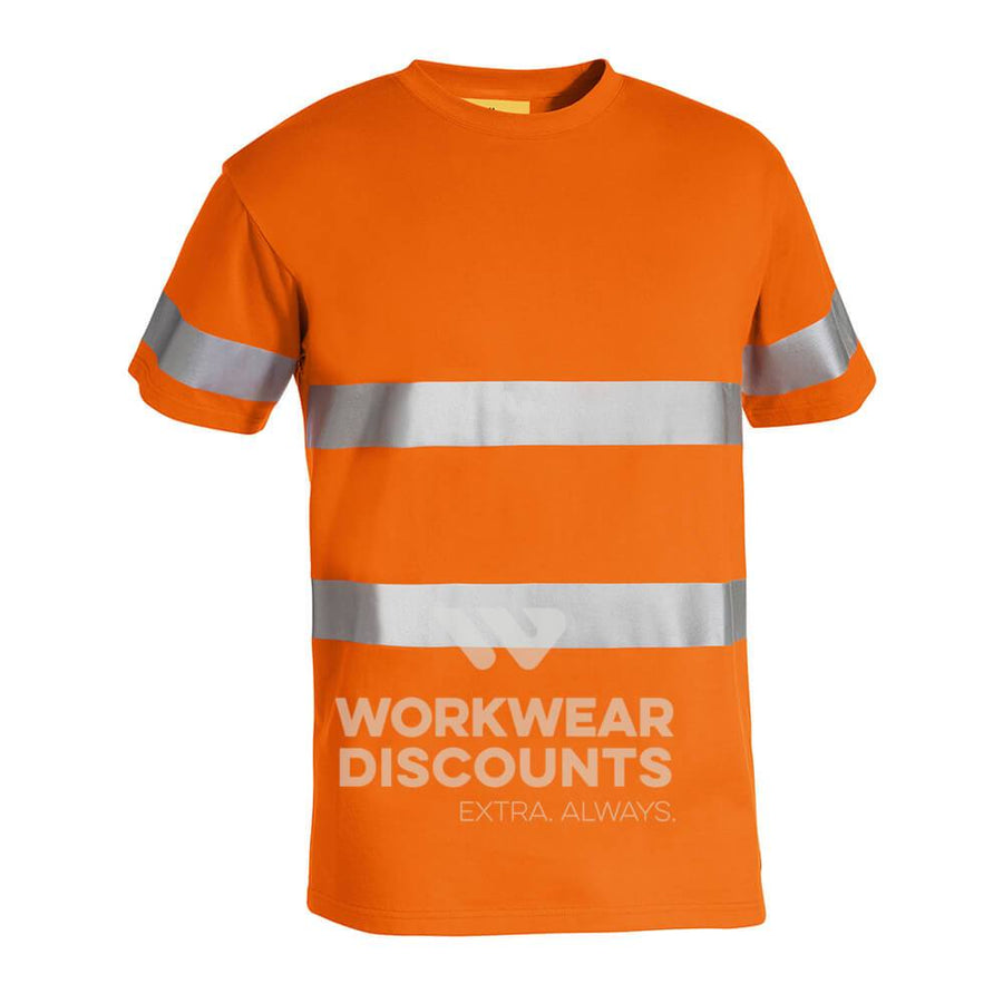 Bisley BK1017T Hi-Vis Taped Cotton T-Shirt Orange Front