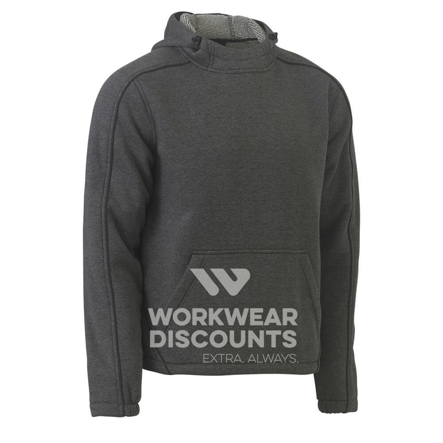 Bisley BK6983 Flex & Move Marle Fleece Hoodie Jumper Charcoal Front
