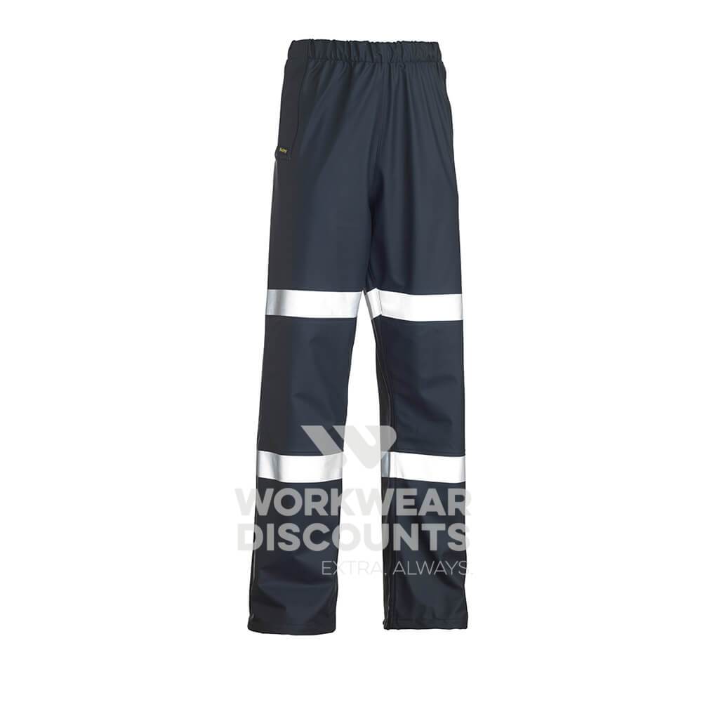 Bisley BP6936T Taped Stretch PU Rain Pant Navy Front