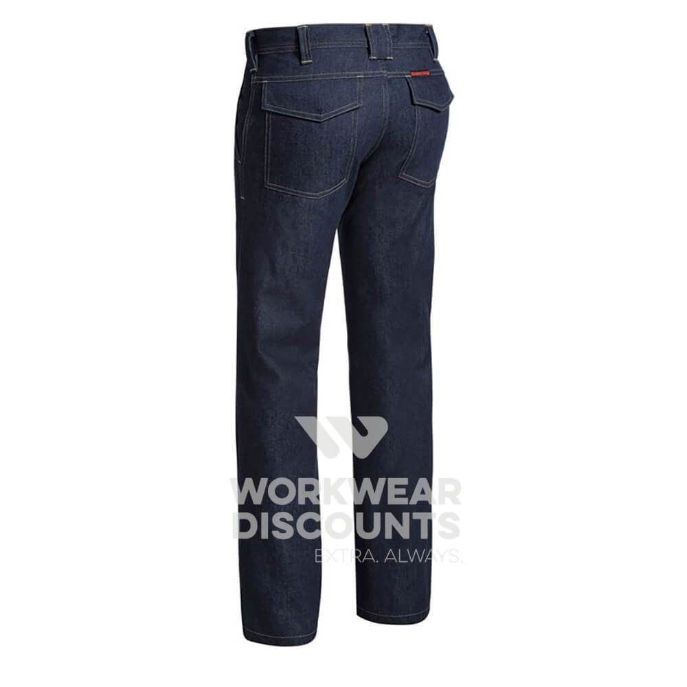 Bisley BP8091 Inherent Flame Resistant FR Jeans Dark Denim Back