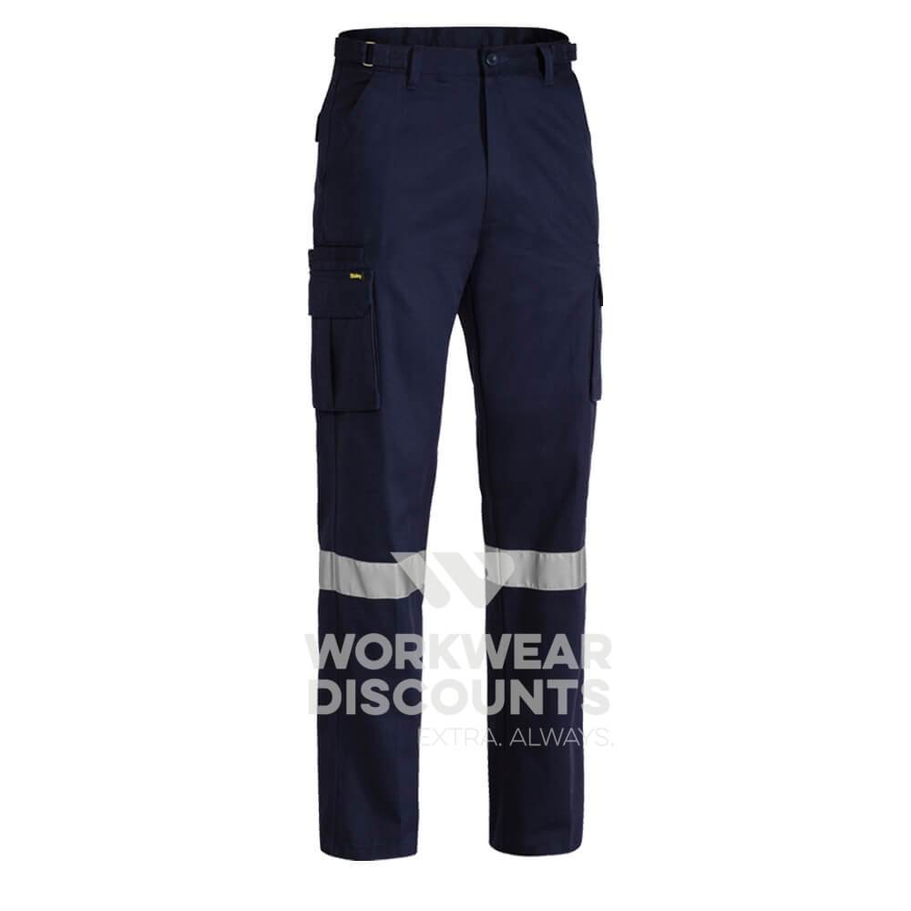 Bisley BPC6007T Taped Cotton Drill Cargo Pants Front