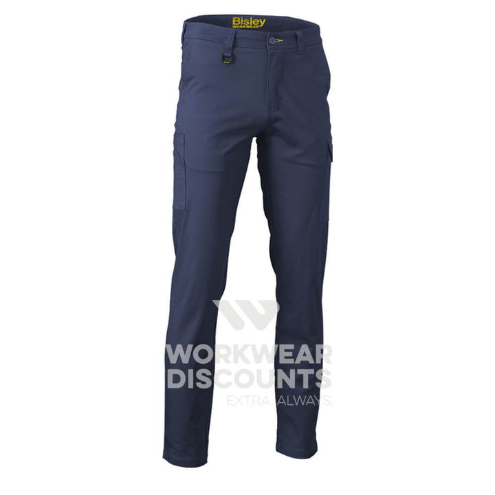 Bisley BPC6008 Stretch Cotton Drill Cargo Pants Navy Front