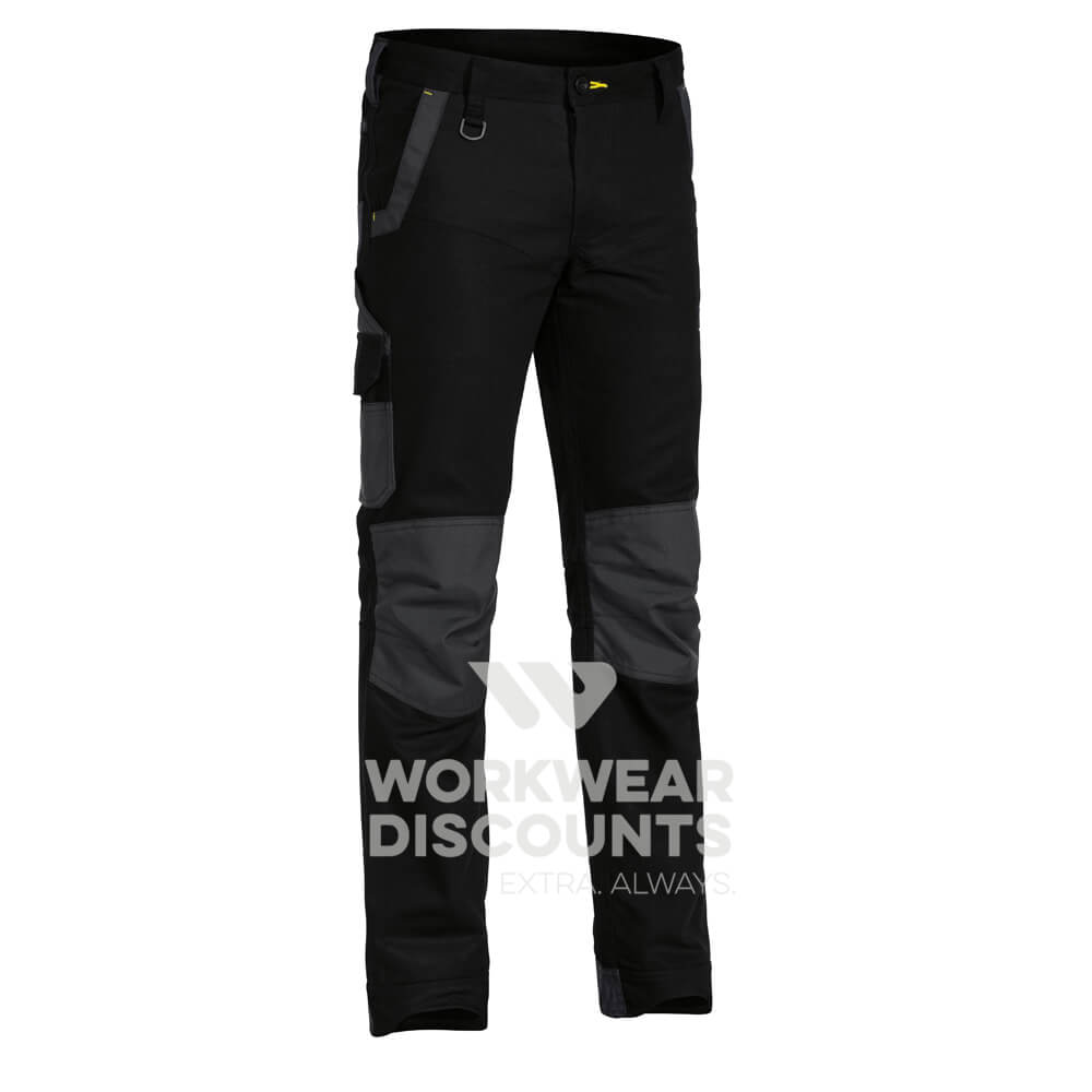 Bisley BPC6130 Flex and Move Stretch Cargo Pant Black Front