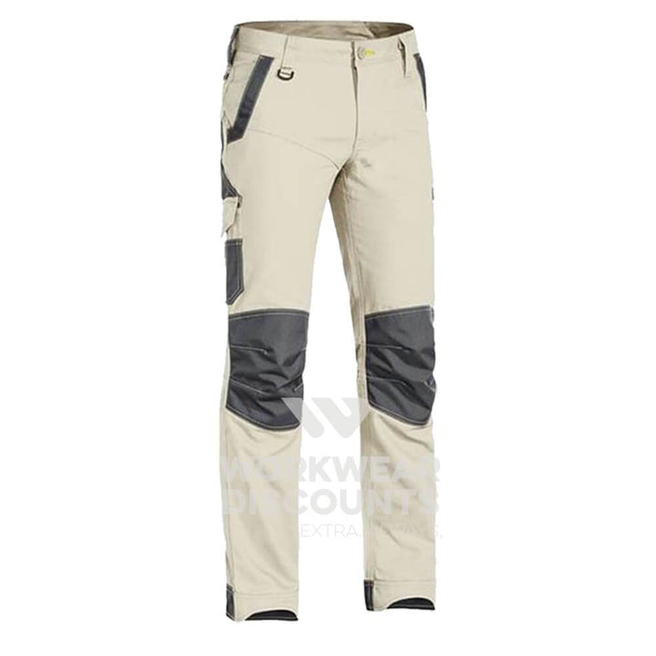 Bisley BPC6130 Flex and Move Stretch Cargo Pant Stone Front
