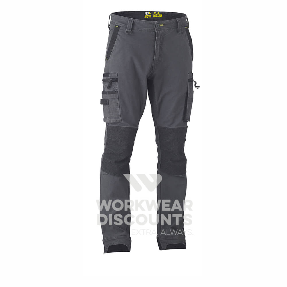 Bisley BPC6330 Flex & Move Stretch Utility Zip Cargo Pant Charcoal Front