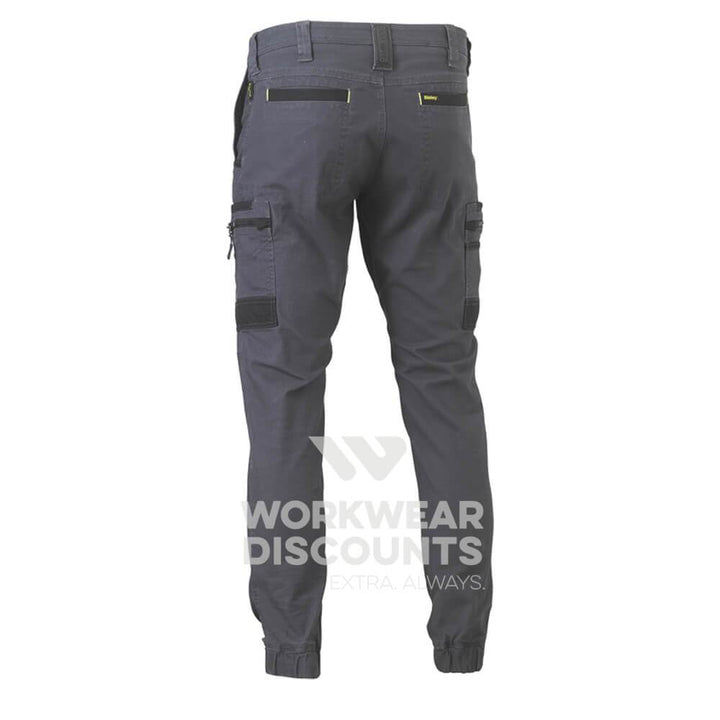 Bisley BPC6334 Flex & Move Stretch Cargo Cuffed Pants Charcoal Back